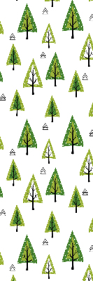 Fabric roller blind for window Drawn forest