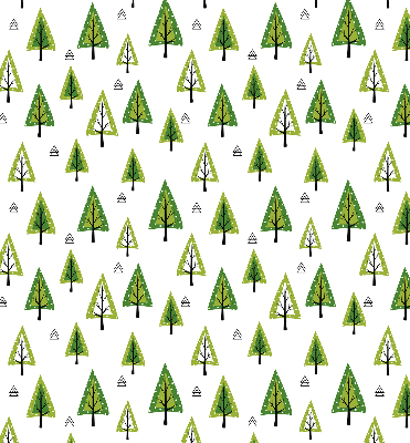 Fabric roller blind for window Drawn forest