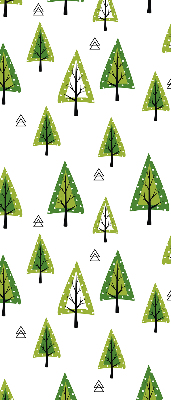 Fabric roller blind for window Drawn forest