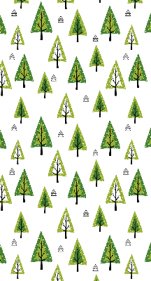 Fabric roller blind for window Drawn forest