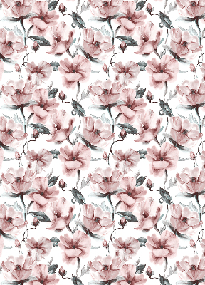 Blackout roller blind Pink flowers