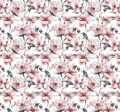 Blackout roller blind with pink flowers print