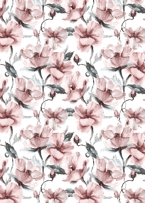 Blackout roller blind with pink flowers print