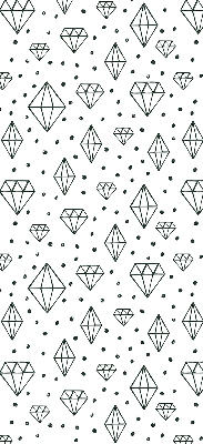 Blackout roller blind for window Drawn diamonds