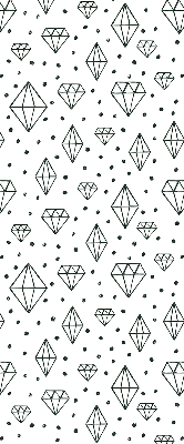Blackout roller blind for window Drawn diamonds
