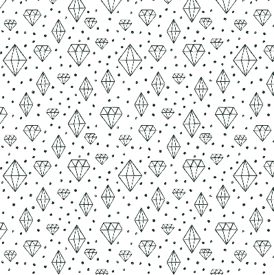 Blackout roller blind for window Drawn diamonds