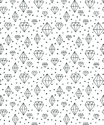Blackout roller blind for window Drawn diamonds