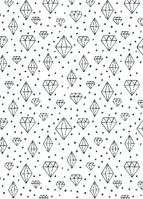 Blackout roller blind for window Drawn diamonds