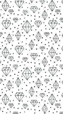 Blackout roller blind with a diamond pattern
