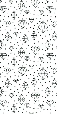 Blackout roller blind with a diamond pattern