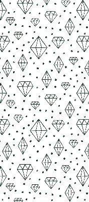 Blackout roller blind for window Drawn diamonds