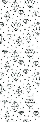 Blackout roller blind for window Drawn diamonds