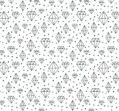 Blackout roller blind for window Drawn diamonds