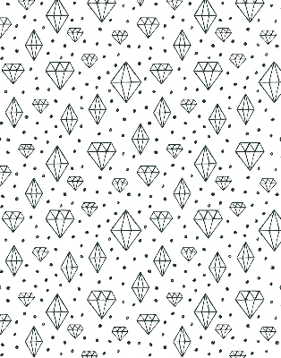 Blackout roller blind for window Drawn diamonds