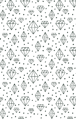 Blackout roller blind for window Drawn diamonds