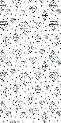 Blackout roller blind for window Drawn diamonds
