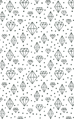 Blackout roller blind for window Drawn diamonds