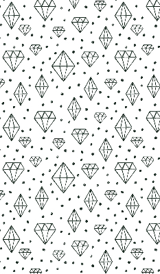 Blackout roller blind for window Drawn diamonds