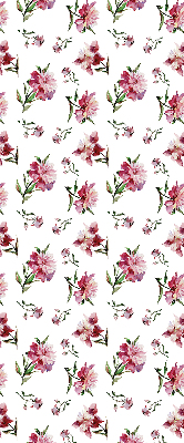 Fabric roller blind for window Pink flower