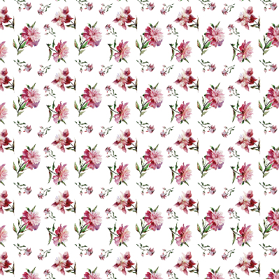 Fabric roller blind for window Pink flower