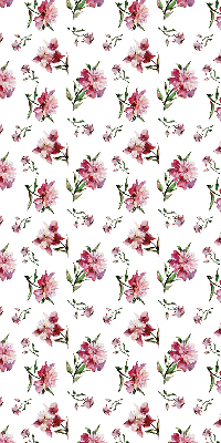 Fabric roller blind for window Pink flower