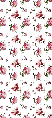 Fabric roller blind for window Pink flower