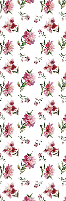 Fabric roller blind for window Pink flower