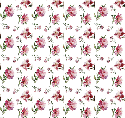Fabric roller blind for window Pink flower
