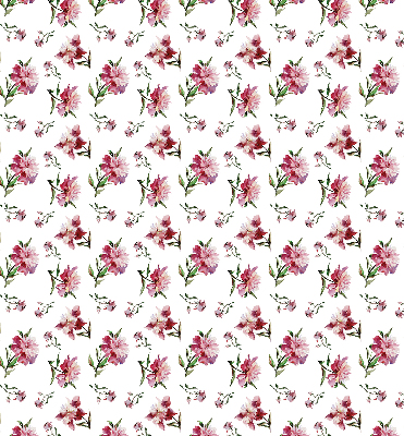 Fabric roller blind for window Pink flower