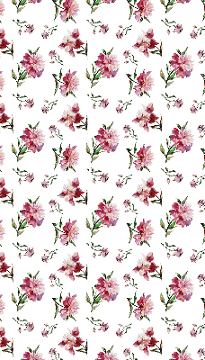 Fabric roller blind for window Pink flower