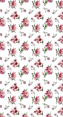 Fabric roller blind for window Pink flower