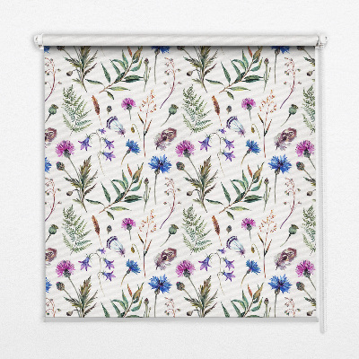 Blackout roller blind Colorful flowers
