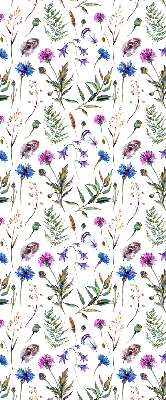 Blackout roller blind with colorful flowers print