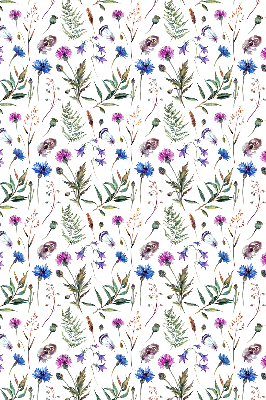 Blackout roller blind with colorful flowers print
