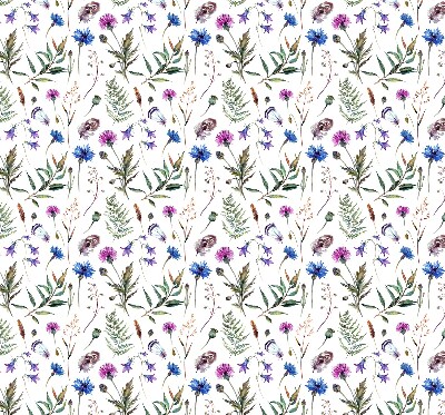 Blackout roller blind with colorful flowers print