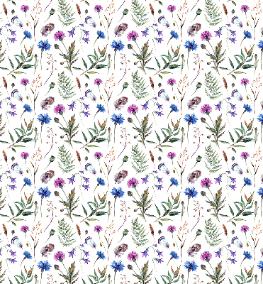 Blackout roller blind with colorful flowers print