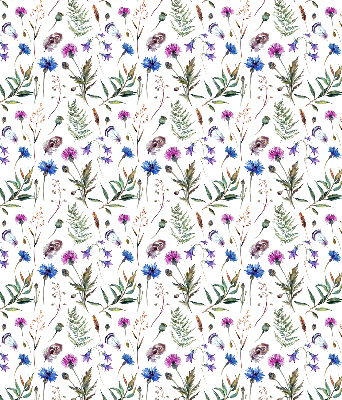 Blackout roller blind with colorful flowers print