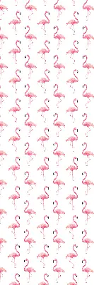 Blackout roller blind with flamingo pattern