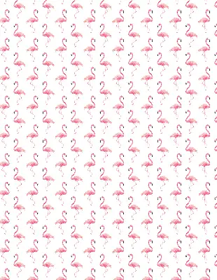 Blackout roller blind with flamingo pattern