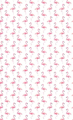 Blackout roller blind with flamingo pattern