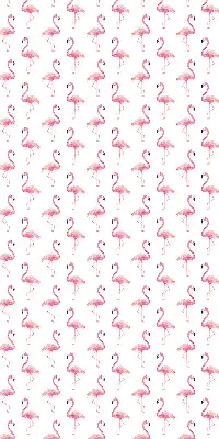 Blackout roller blind with flamingo pattern