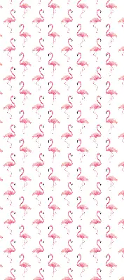 Blackout roller blind with flamingo pattern