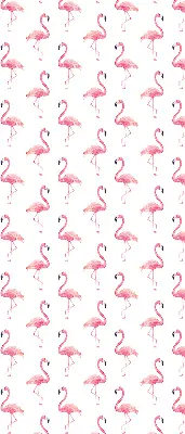 Blackout roller blind with flamingo pattern
