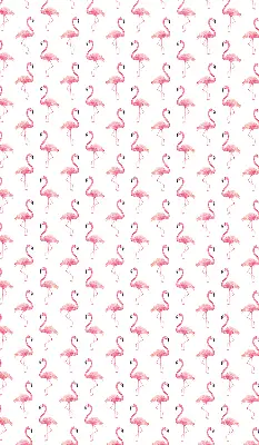 Blackout roller blind with flamingo pattern