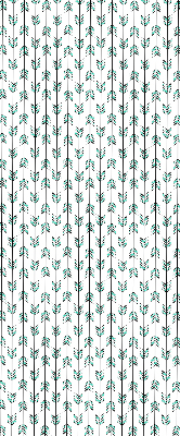 Fabric roller blind for window Small colorful fir trees