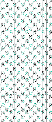 Fabric roller blind for window Small colorful fir trees