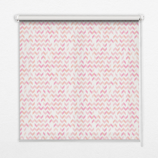 Blackout roller blind Pink up and down arrows