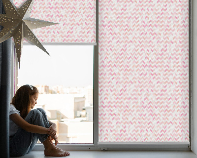 Blackout roller blind Pink up and down arrows