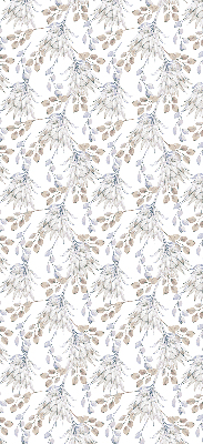 Blackout roller blind for window White flowers