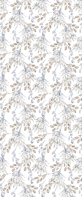 Blackout roller blind for window White flowers